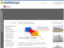 Tablet Screenshot of elektrosys.pl